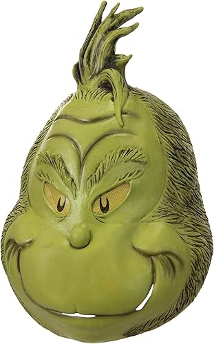 elope, máscara completa de Grinch, Deluxe., talla única , Verde
