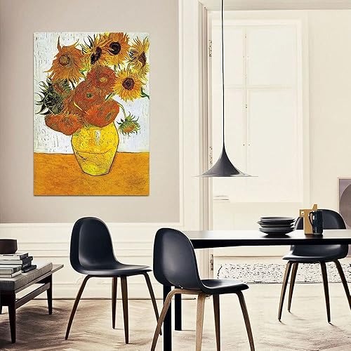 Miniatura 2 de Rompecabezas de 1000 piezas de girasoles para adultos de Vincent Van Gogh de 27.56 x 19.69 pulgadas, rompecabezas de 1000 piezas para adultos y