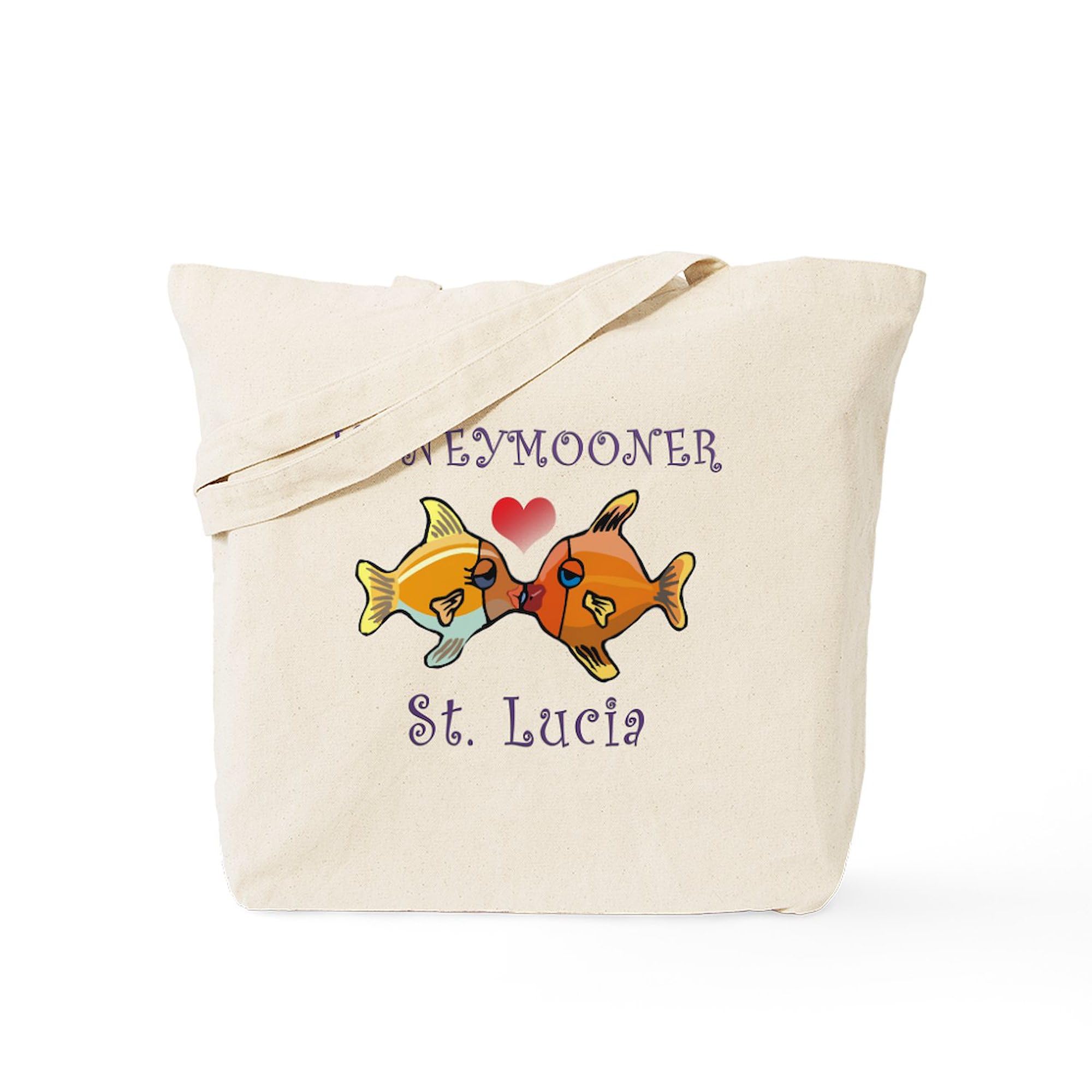 CafePress St. Lucia Tote Bag Reusable Natural Beige Canvas Shopping Bag