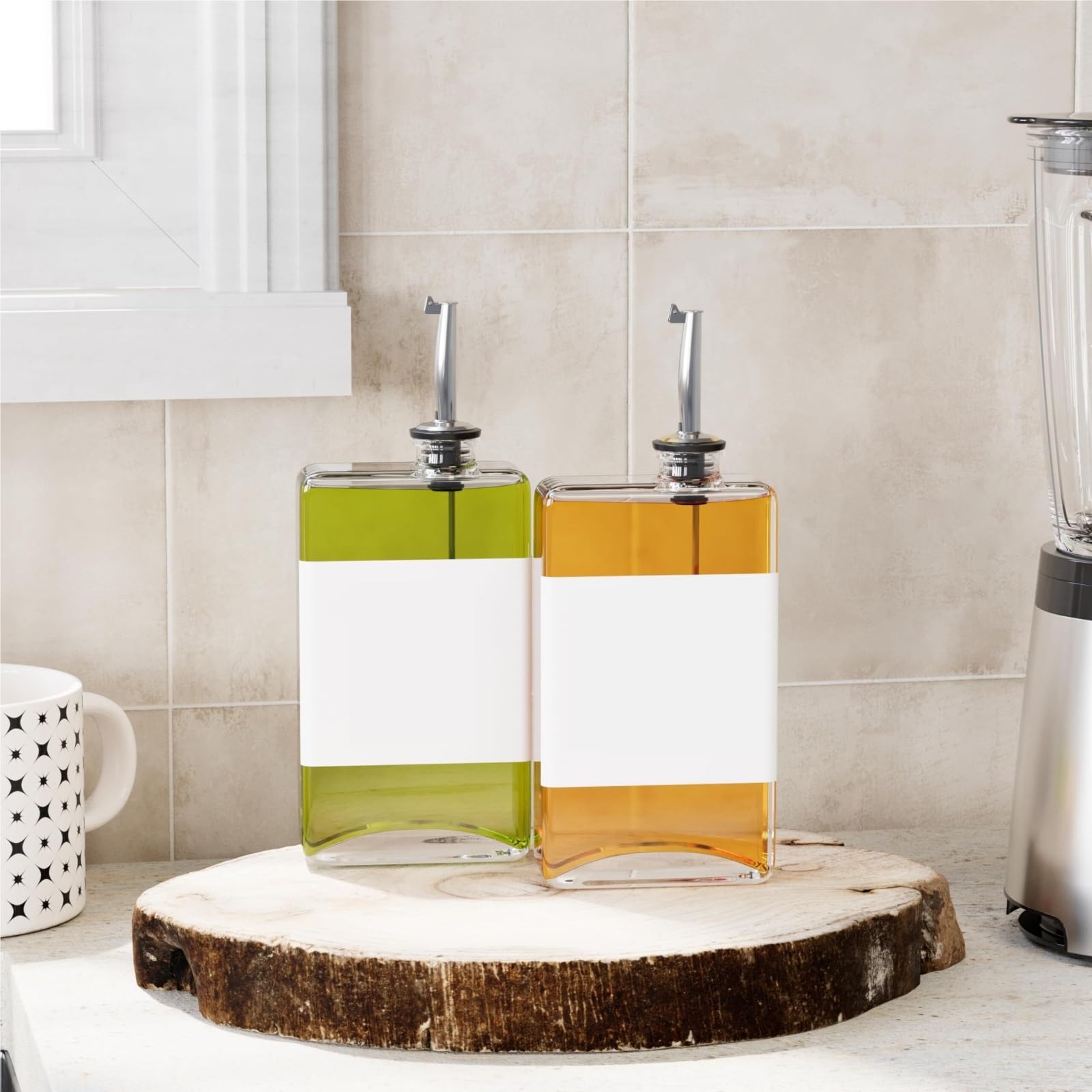 Dispenser per Salsa di Soia Set Di Erogatori For Olio Da Cucina, Bottiglia For Olio E Aceto, Bottiglia For Olio D'oliva, Erogatore For Salsa Di Soia, Confezione Da 2 Contenitore Dell'olio