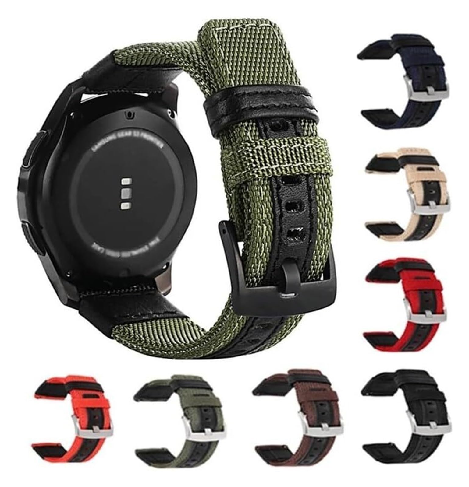 Remplacement du bracelet de la montre intelligente Bracelet de montre en Nylon 20mm 22mm, Bracelet de remplacement à dégagement rapide, Bracelet en toile for Sport de plein air