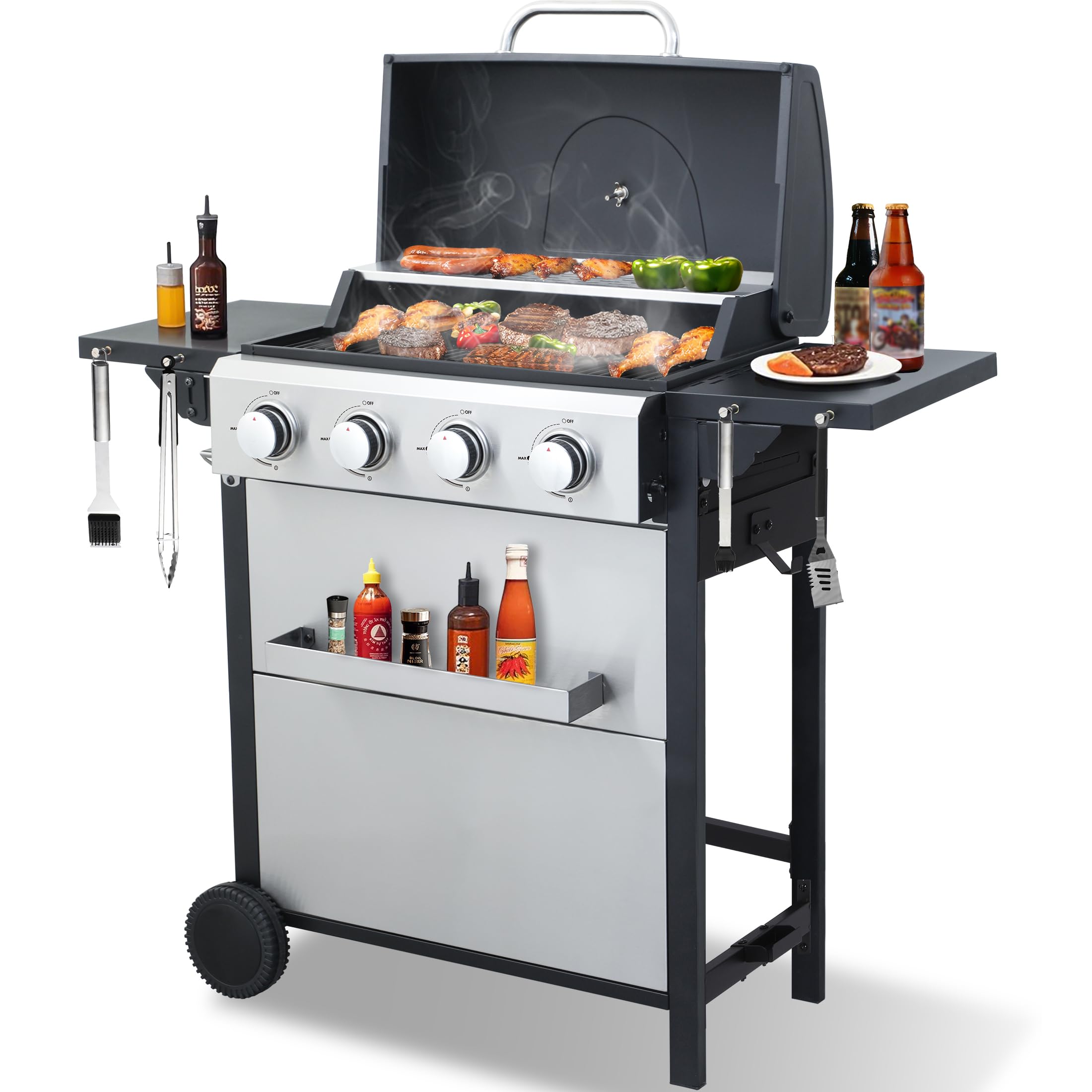 Nice Cooker 4-Burner Propane Gas Grill