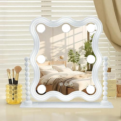 Heatabg Vanity Mirror with Lights,Hollywood Lighted Makeup Mirror with 7 Dimmabl