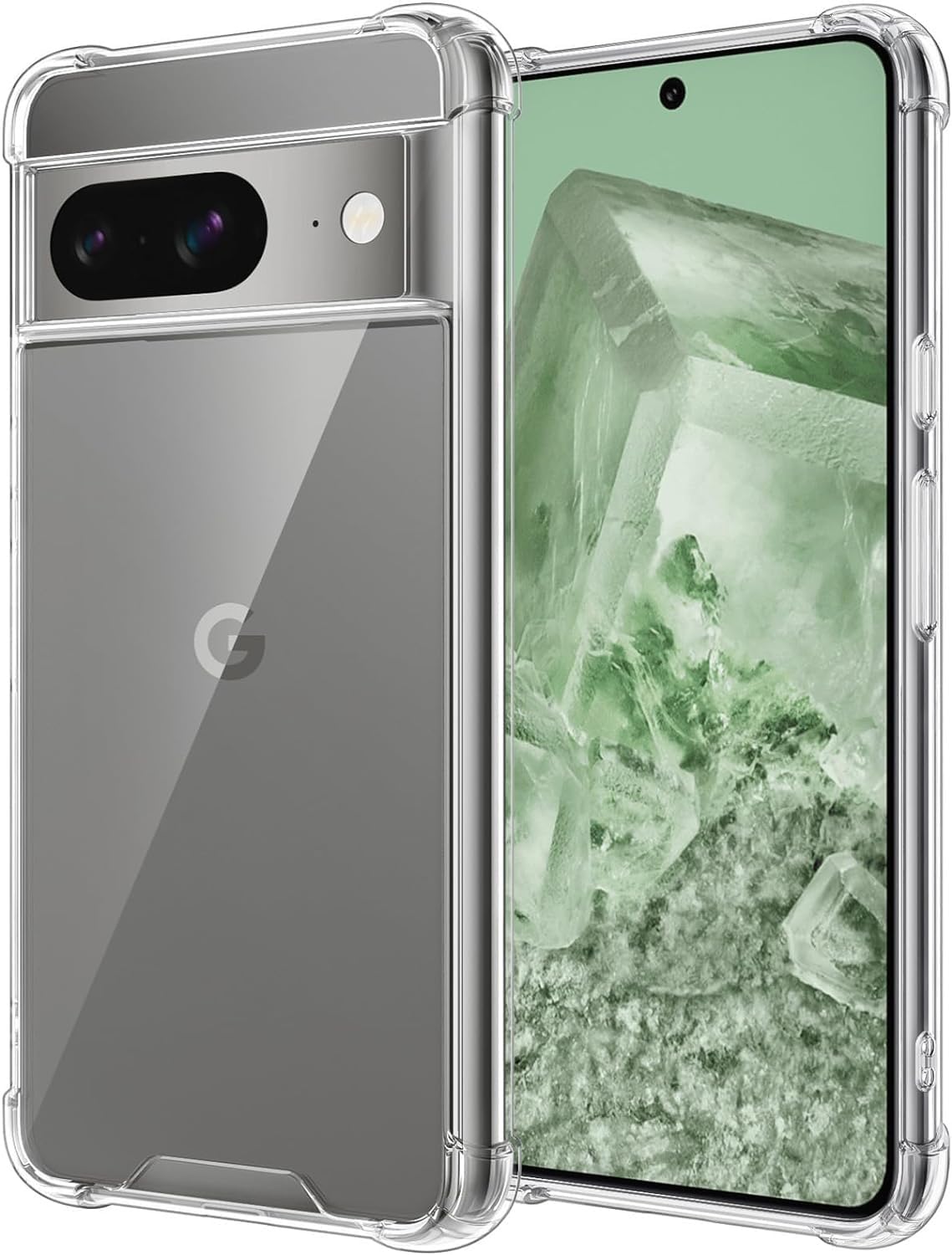 GooseBox Case for Google Pixel 8 Shockproof Bumper Protective Cover Hybrid Design Hard PC Back + Flexible TPU Raised Bezel Slim Fit with Airbags Corners Crystal Clear (B0D8VR3B8V) Amazon Price History, Amazon Price Tracker