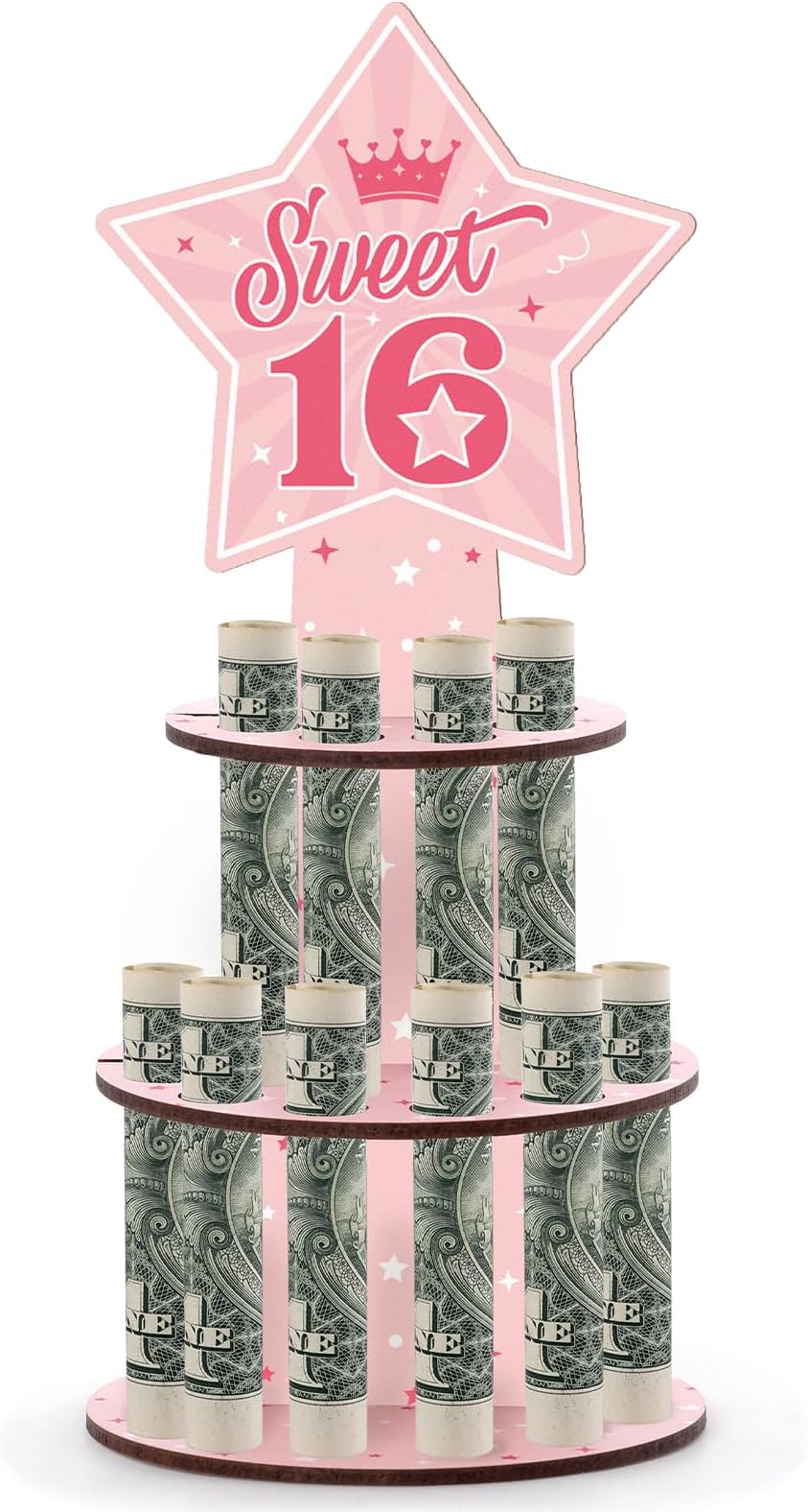 Xylolfsty Sweet 16th Birthday Money Holder Money Card for Cash Gifts for Her DIY Happy Birthday Money Gifts Idea for Girls Daughter Granddaughter Friends Party Favors