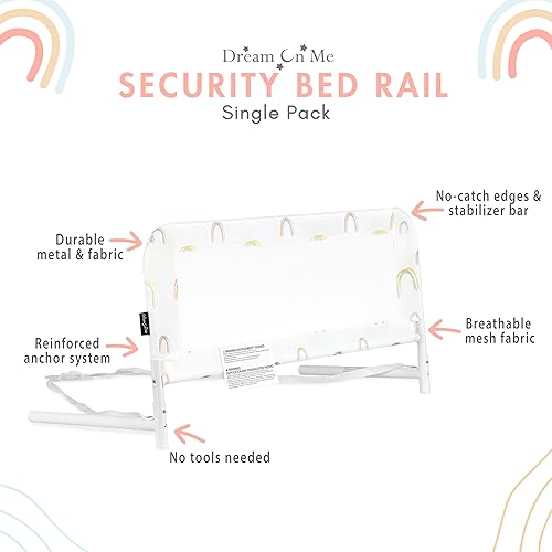 Miniatura 4 de Barandal de seguridad de malla para camas, negro, 15 pulgadas.