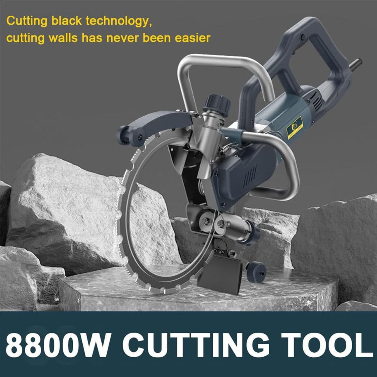 Ranuradora eléctrica de pared, máquina de corte de hormigón de 270 mm, sierra de ranurado de mano de 8800 W para cortar ranuras en ladrillo y piedra