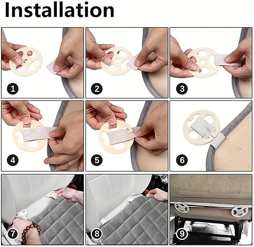 Miniatura 5 de Car Seat Cushion Pad, Premium Car Seat Cushion Non-slip Rubber Bottom with Storage Pouch, Comfort Memory Foam, Car Seat Protector Back Seat Cushion,