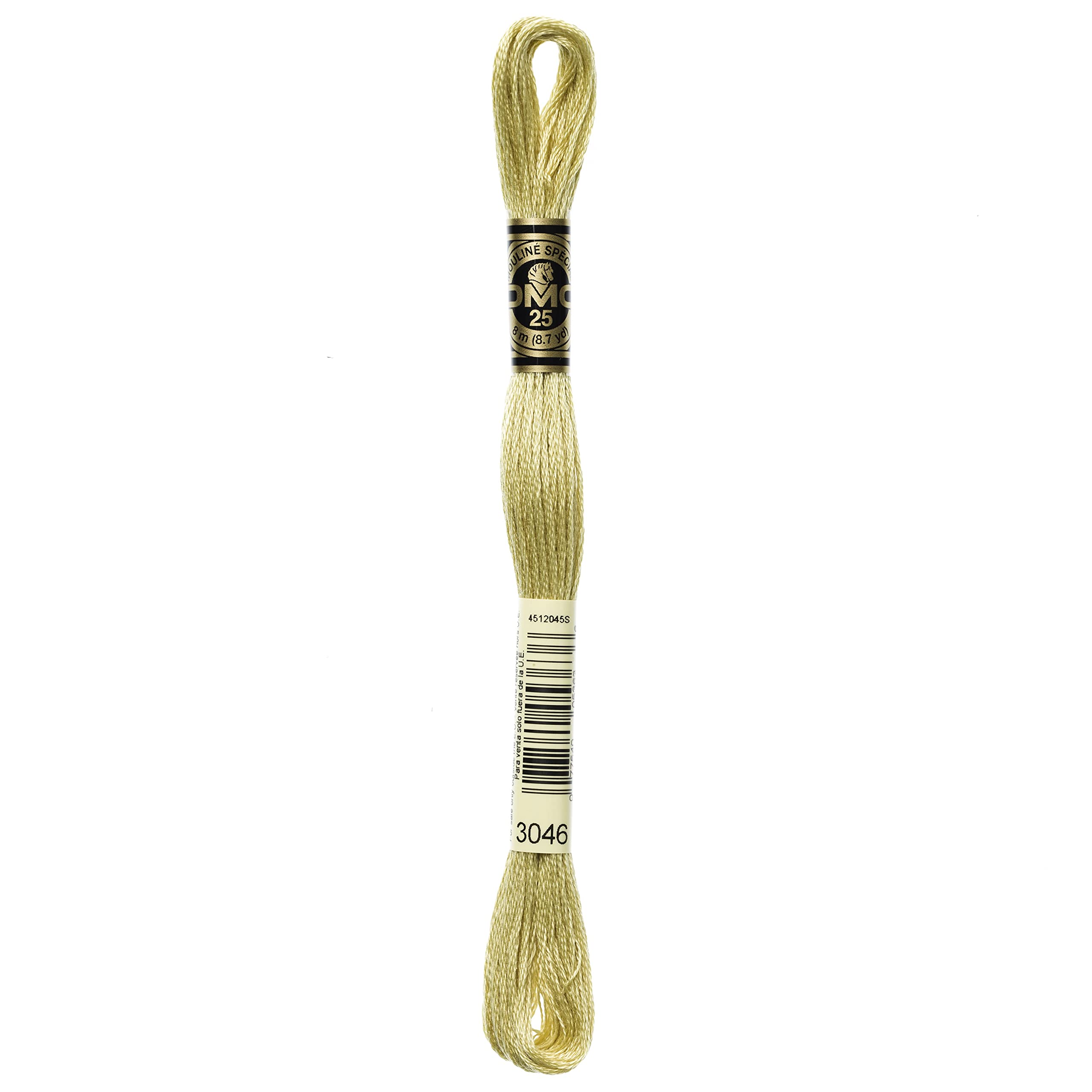 DMC Hilo de Bordado algodón Hilo, Medium Amarillo Beige