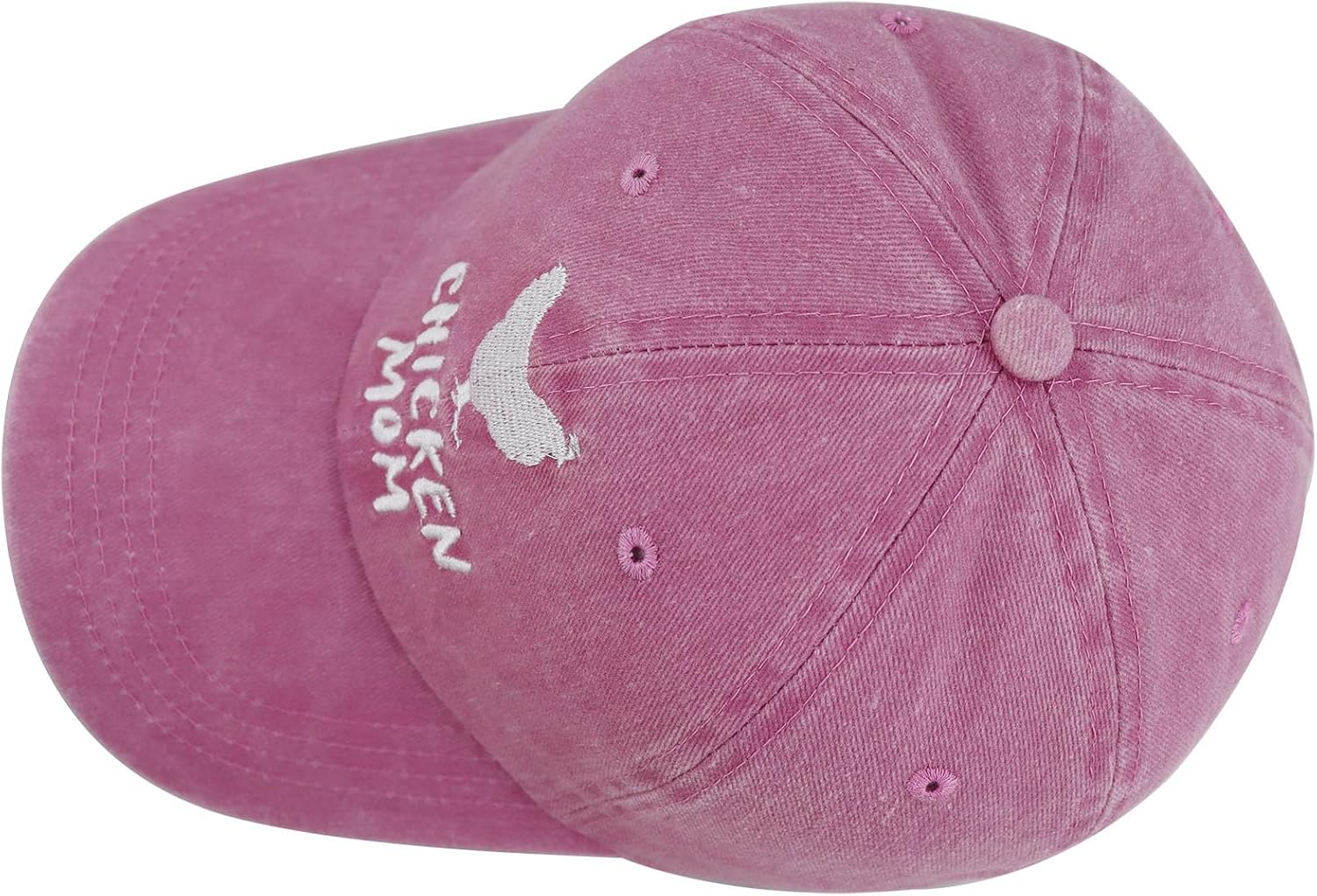 2PCS Chicken Dad and Chicken Mom Hat, Funny Adjustable Washed Cotton Embroidered Farm Baseball Cap - Image 5