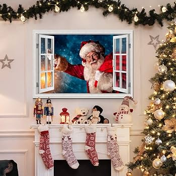 Amazon.co.jp: Renditions Gallery Santa is Here ウォールアート