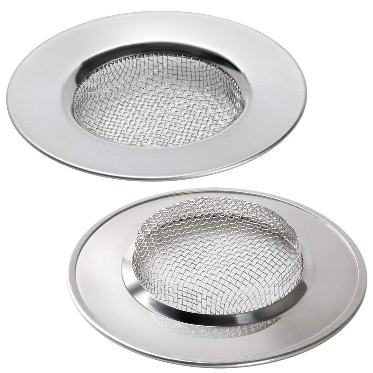TRIXES Lot de 2 passoires d'évier acier inoxydable 7,6 cm