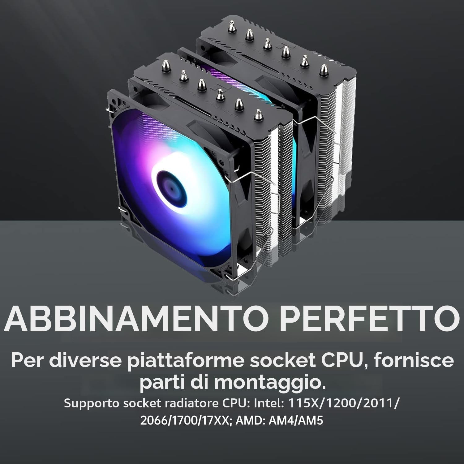 Thermalright Peerless Assassin 120 SE ARGB Refroiditore CPU, TL-C12C-S 120mm Ventole, 1550RPM, 6 Tubazioni di Calore, per AMD AM4/AM5 e Intel LGA 1700/1851