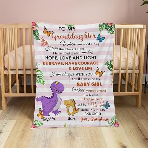 Miniatura 5 de GERBERA STORY Mantas personalizadas para bebé manta de forro polar manta de forro polar con foto manta única para bebé manta de dinosaurio regalos