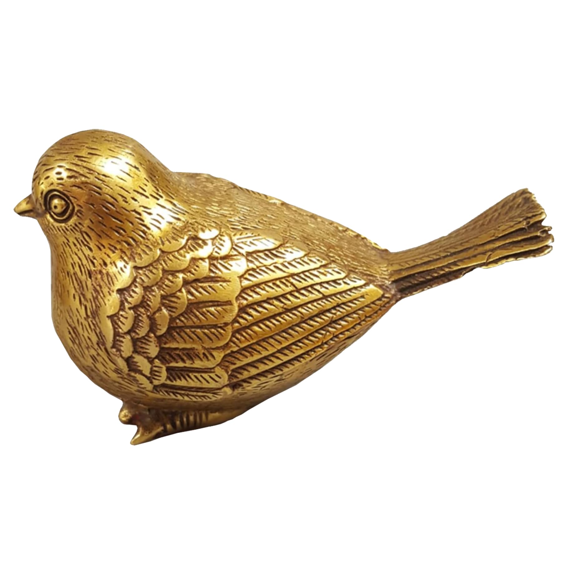 Latemeia Golden Bird Figurines Vintage Brass Bird Statue Collection Sturdy Desktop Ornament For Home Room Table Accessories, Homeused