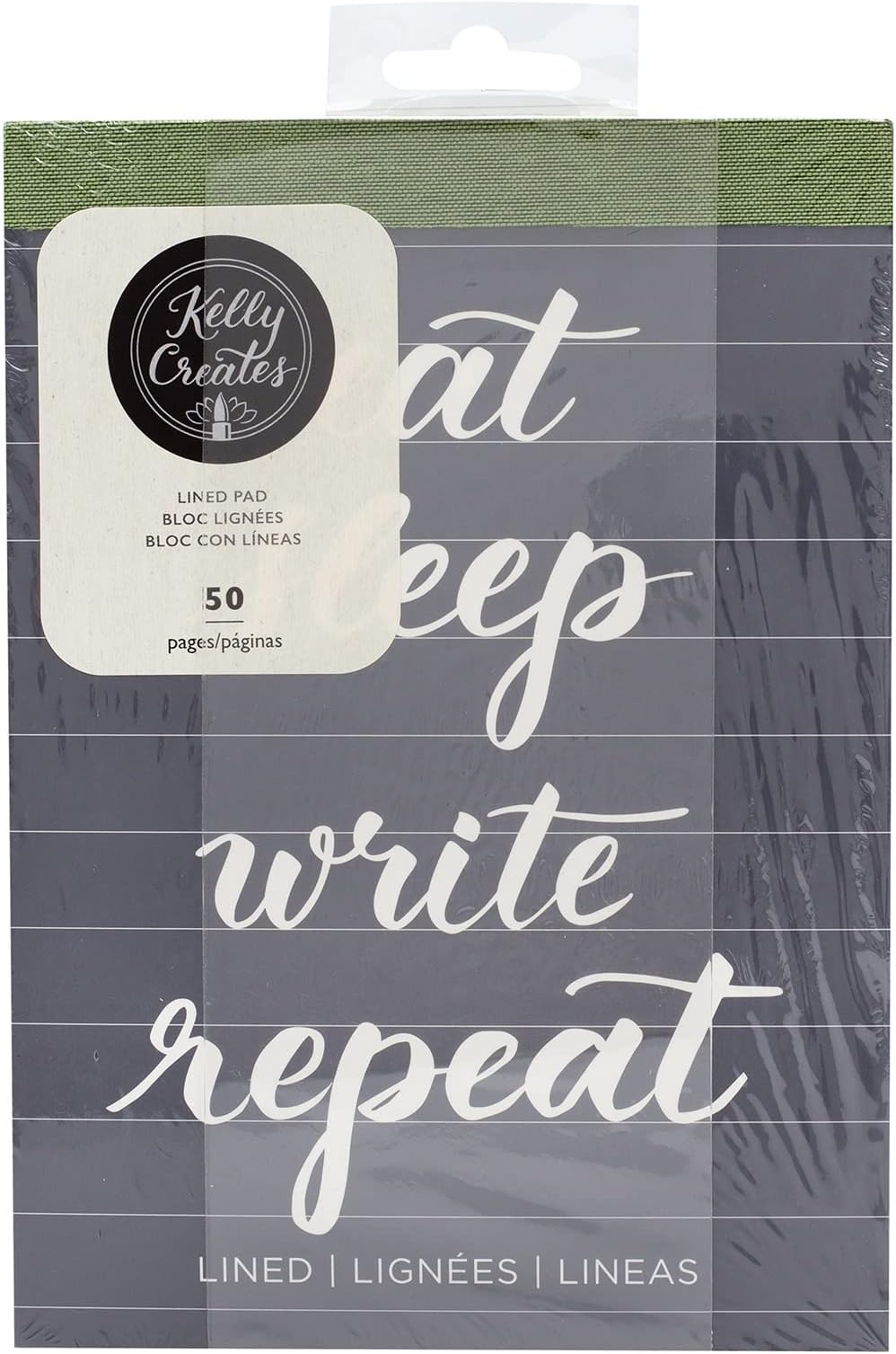 American Crafts Kelly Creates Travel Practice Pad 6"X8" 50/Pkg-White/Lined