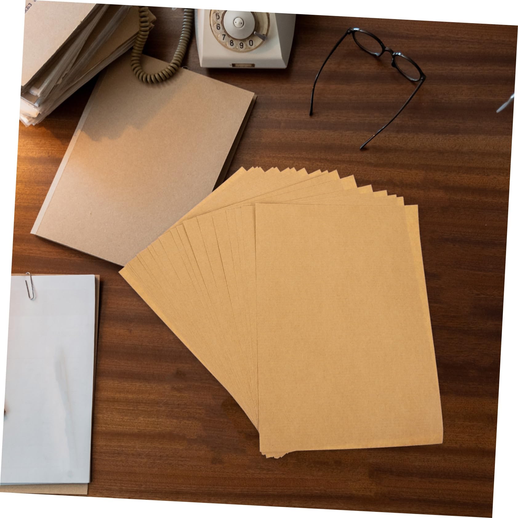 100 fogli Carta Kraft per Stampante Etichette in Carta Kraft Spessa Compatibili con Stampanti Inkjet e Laser Adesivi per Libri Quaderni e Personalizzazioni