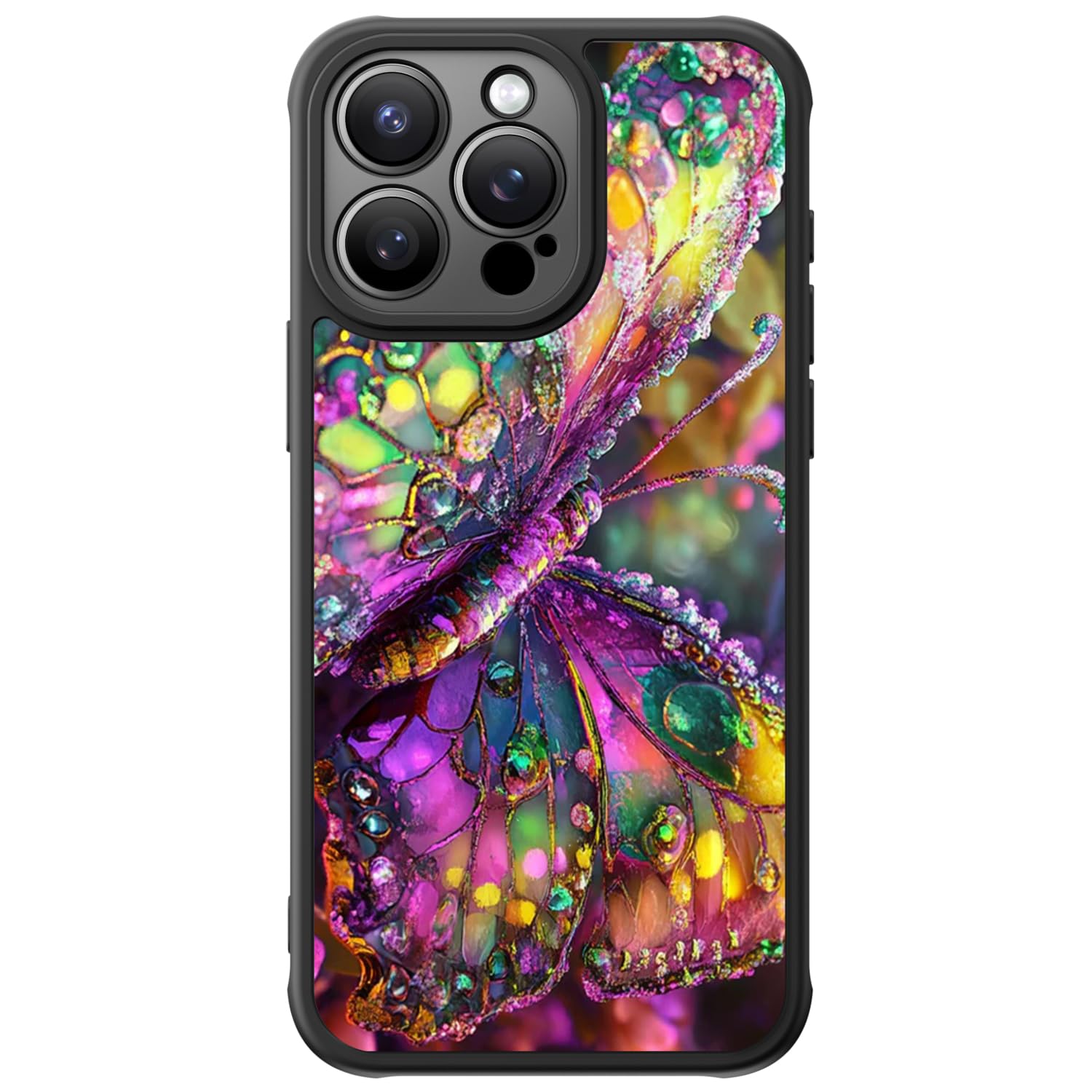 FUNMIKO Cute Phone Case for iPhone 15 Pro Max - Wireless Charging & Military-Grade Protection - Trendy Wildflower Design for Women Girls, Non-Slip