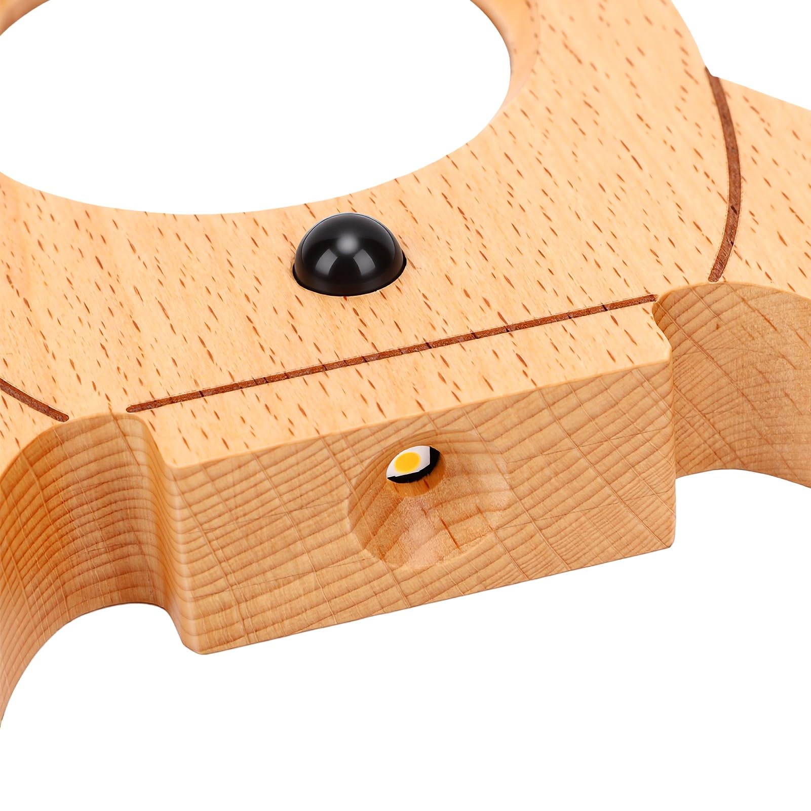 Marhynchus Motion Sensor Lamp with Clock, Wooden Base, 1 Piece, for Bedroom