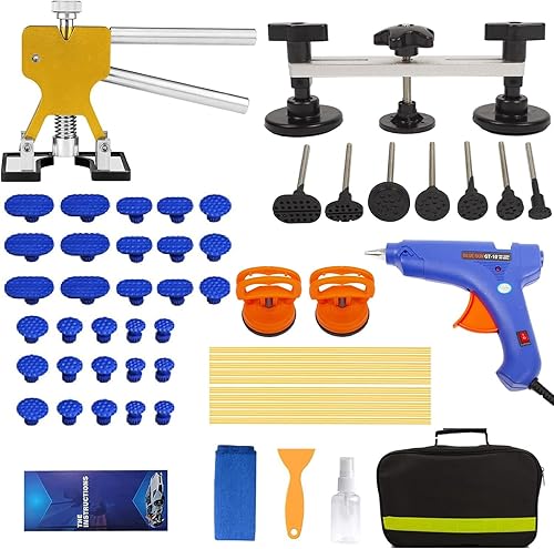anmas rucci Extractor de abolladuras de automóvil, kit de reparación de abolladuras, kit de reparación de abolladuras sin pintura, kit de