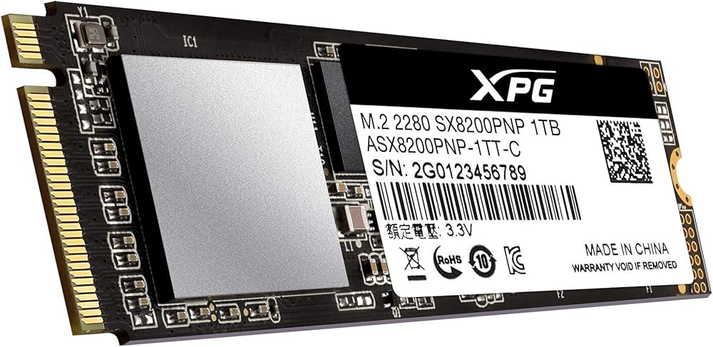ADATA XPG SX8200 Pro 1TB 3D NAND PCIe Gen3 NVMe M.2-2280 Internal Solid State Drive thumbnail 3