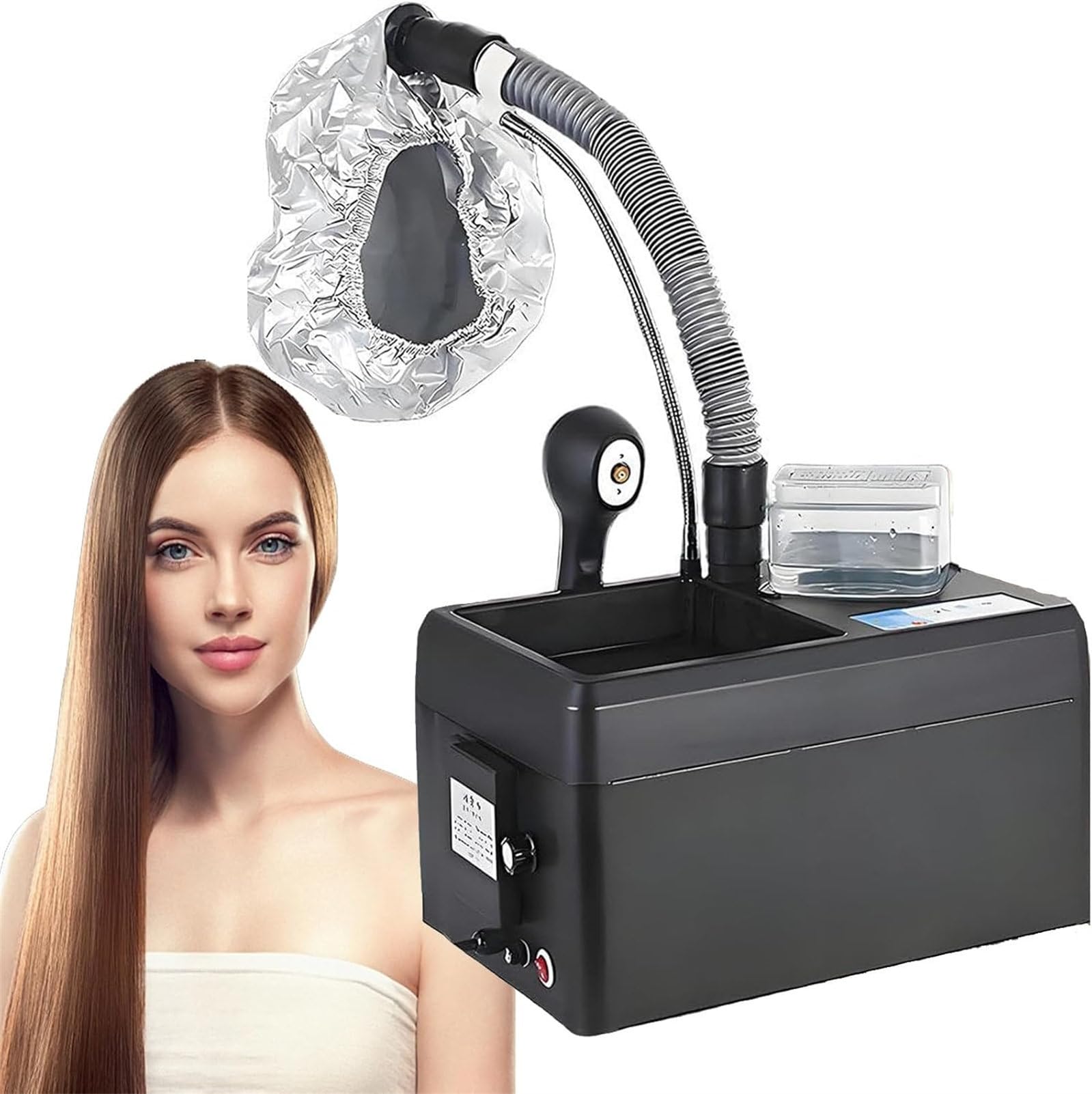 Professional Hair Steamer for Salon, Nano Micro Mist Machine with Timer & Adjustable Temperature, Handheld Nano Spray Gun for Deep Hair Care Repair