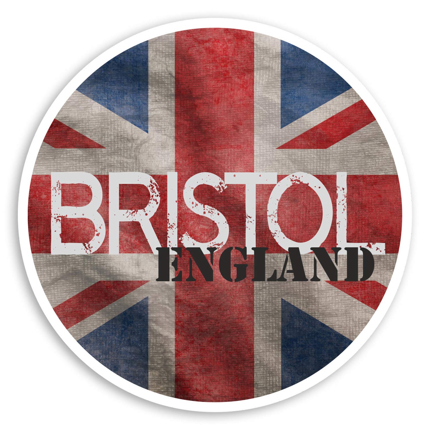 Destination Vinyl Ltd Multi 2 X 10Cm Bristol England Vinyl Stickers - Uk Gb Flag Luggage Sticker #30566 (10Cm Wide)