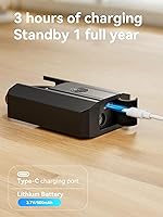 Vista 6 de NexusLab Heavy Duty Smart Fingerprint Padlock with Key, IP67 Waterproof Bluetooth Outdoor Gate Lock, Anti-Theft App Control & Log Record, High