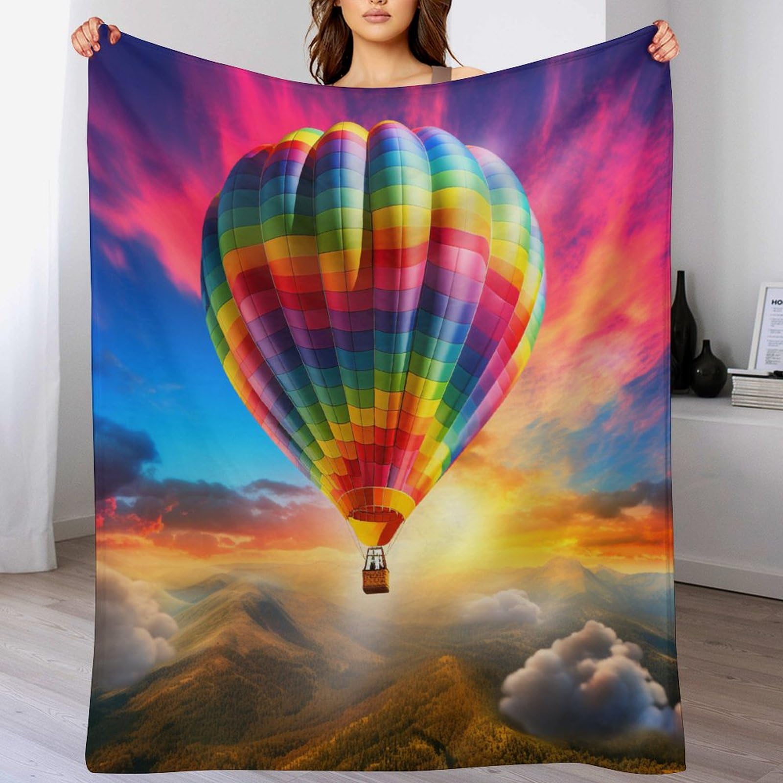 Manta de franela suave y mullida de 180x200 cm que aisla el frio en el sofa