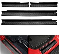 Vista 7 de Kit de protectores de umbral de puerta para Jeep Wrangler JK/JKU accesorios 2007-2018, protector de entrada de puerta para Jeep Wrangler JK 4