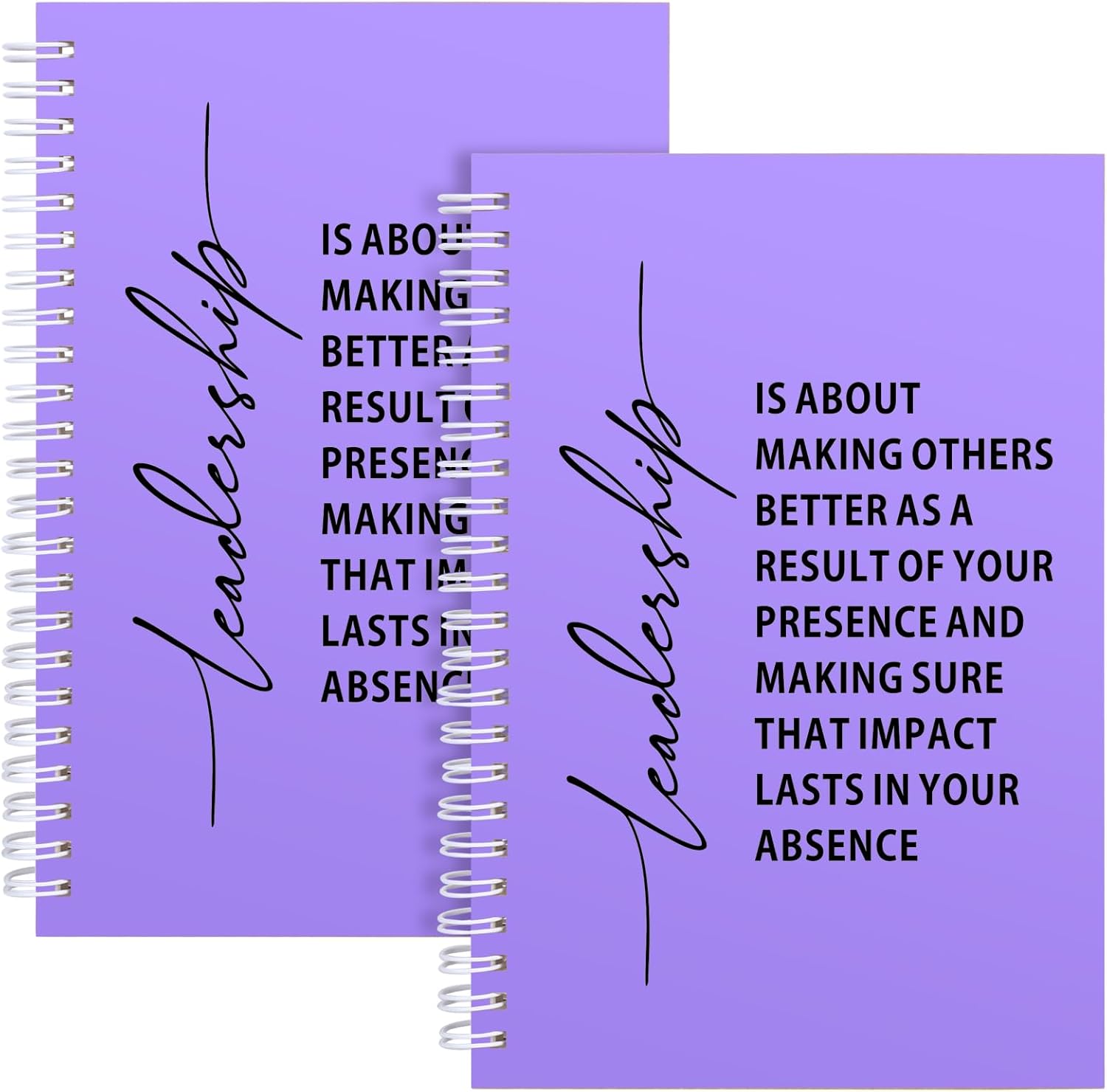 2Pcs Leadership Gifts Leader Spiral Notebook Boss Appreciation Gift Retirement Journal,Thank You Gifts for Boss Leaders Supervisor Mentor Manager (Spiral-2Pcs Leadership Purple)