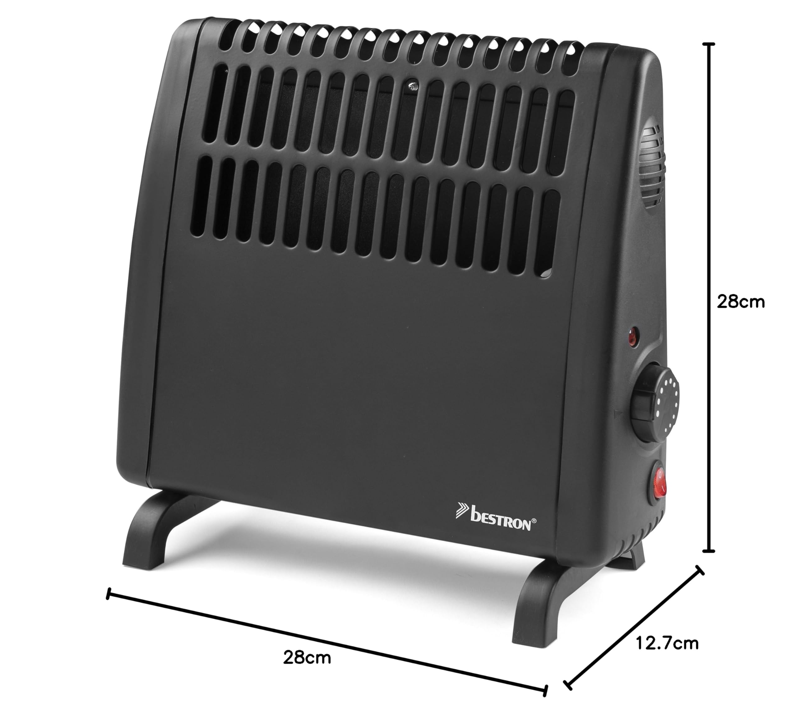 Bestron dispositivo antigelo, Monitor antigelo elettrico con termostato variabile e spegnimento automatico, adatto anche per garage, caravan, capannoni per attrezzi e giardino, 400W, colore: Nero
