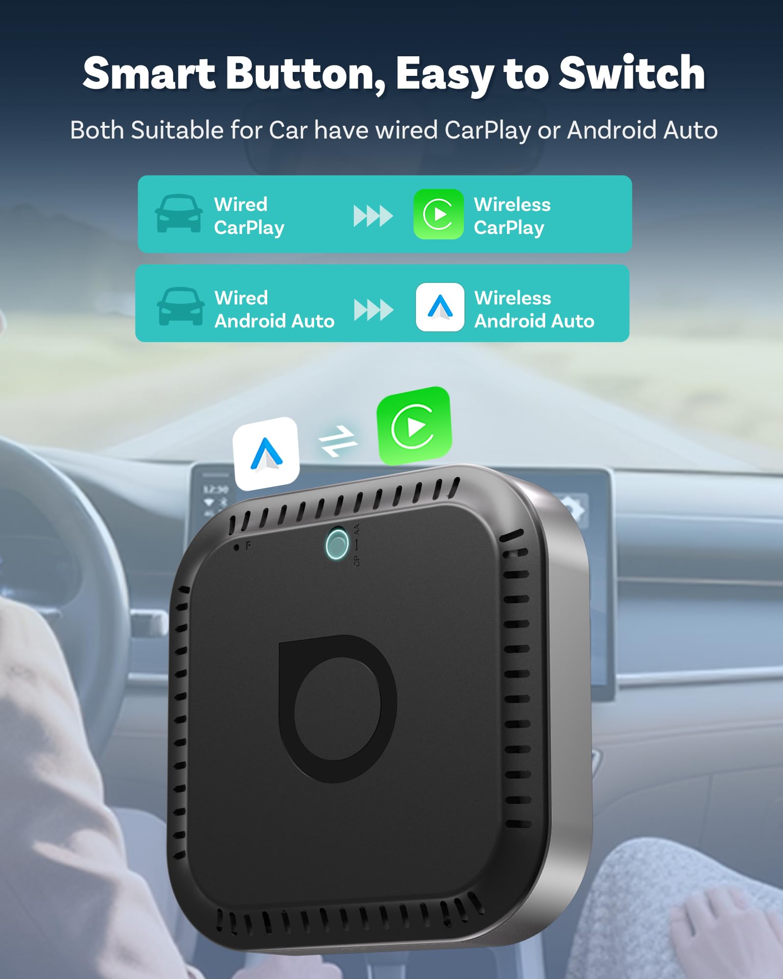 Ottocast E2 OttoAibox 2026 Car Streaming Box, Android 13 Smart AI