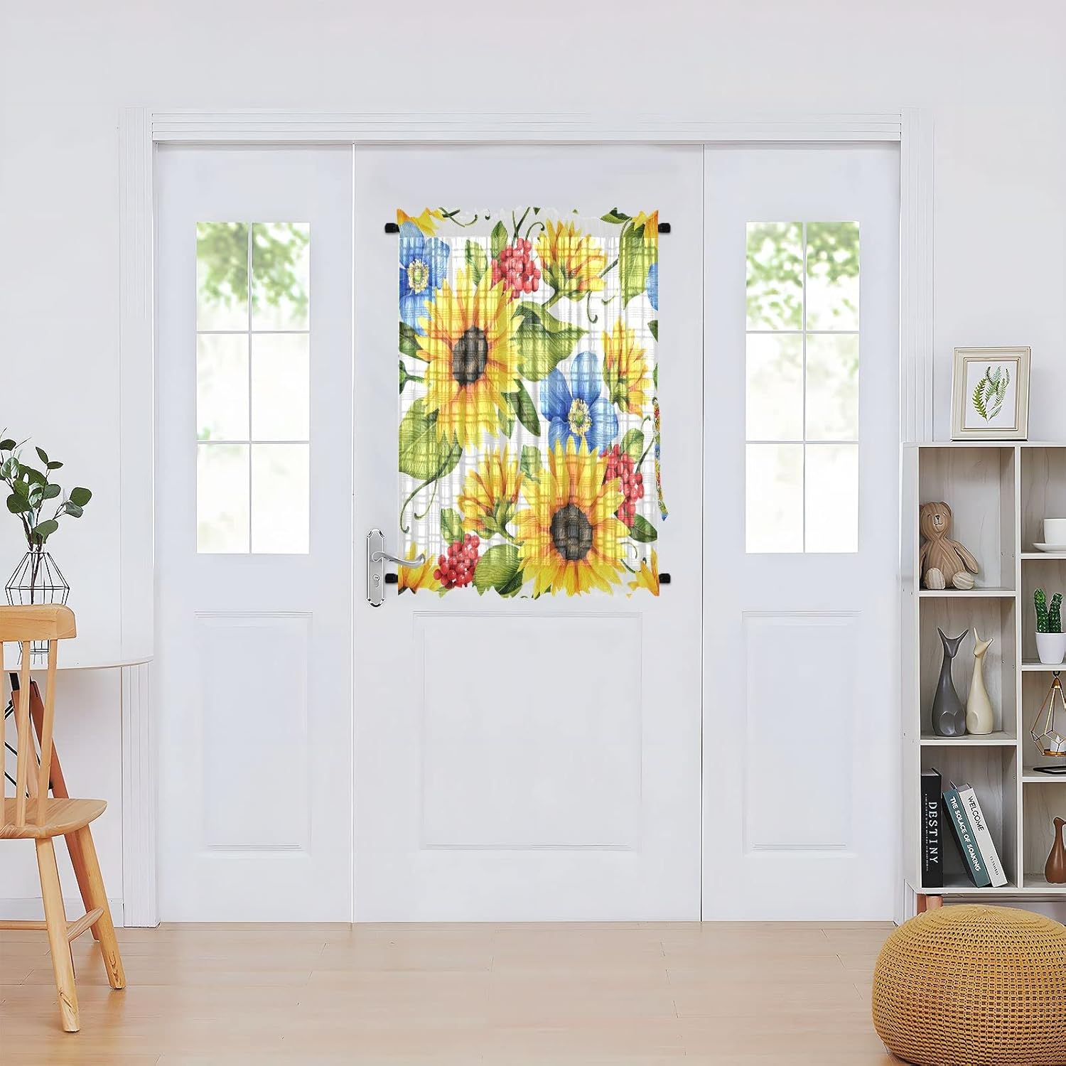Sunflowers Yellow Door Curtains for Door Window French Door
