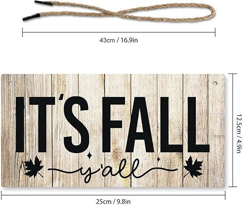 Vista 2 de Letrero decorativo para puerta delantera, decoración rústica de bienvenida de otoño para colgar en la pared, placas de madera para porche de granja