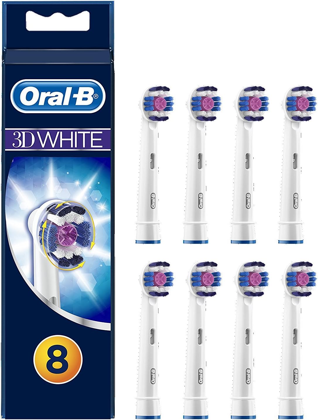 Amazon ブラウン オーラルb 替えブラシ ホワイトニングブラシ 3d White 8本 Eb18 8 El 並行輸入品 ブラウン Braun 替えブラシ