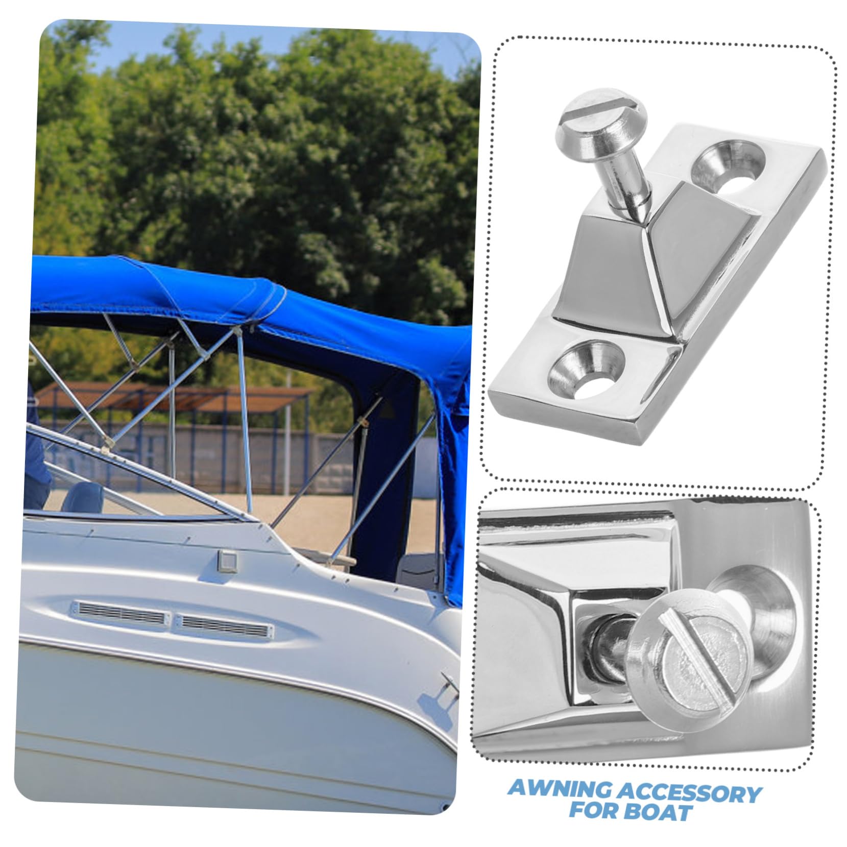 Toyvian Cerniera per Ponte Barca in Acciaio Inossidabile Argento, Resistente per Uso Marittimo, Design Elegante e Installazione Facile, Accessorio per Barche e Campeggio