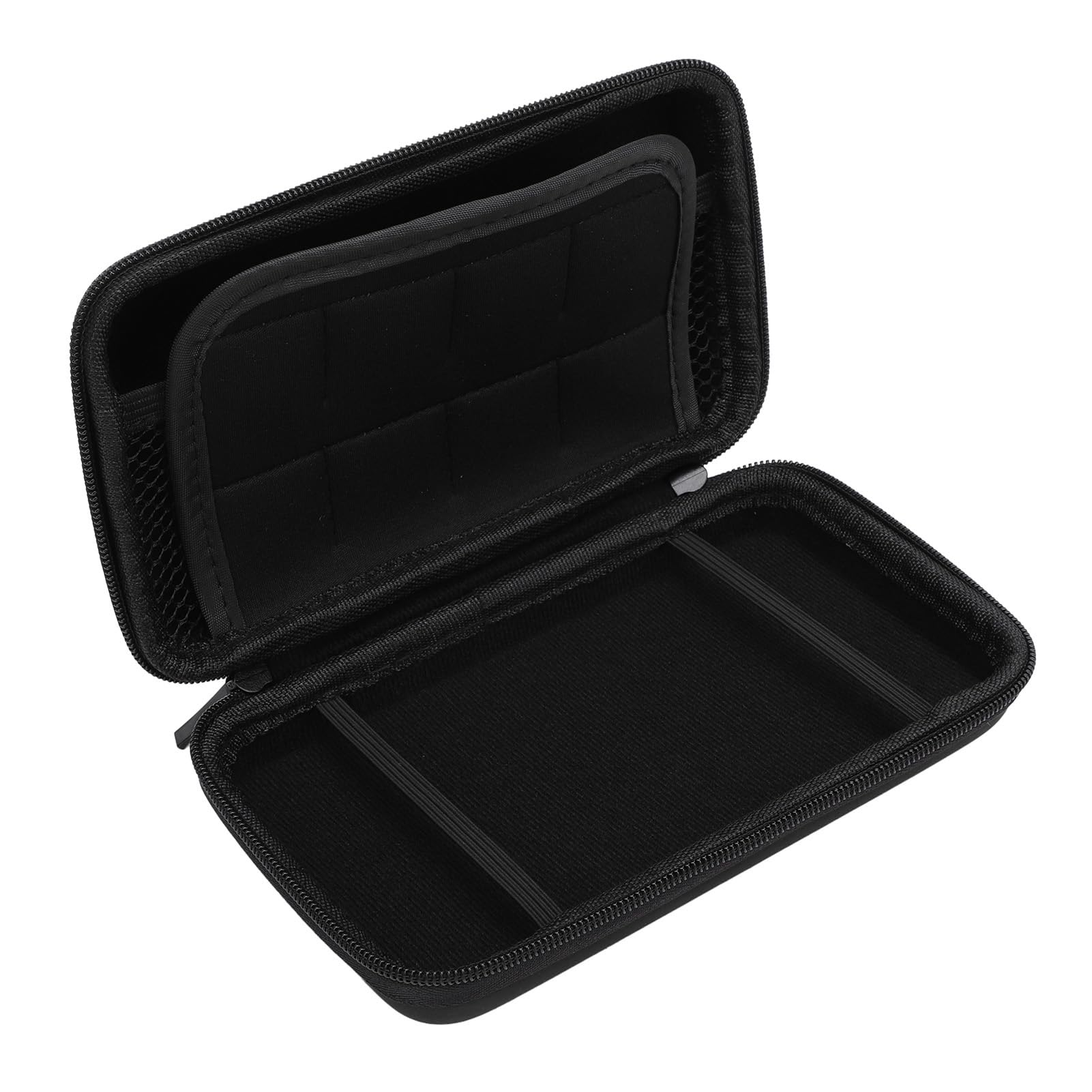 Plyisty Futerał do przenoszenia na 2DS XL, 2DS LL, nowy 3DS, 3DS i akcesoria, twardy futerał ochronny podróżny z 8 miejscami na gry i kieszenią wewnętrzną (czarny)