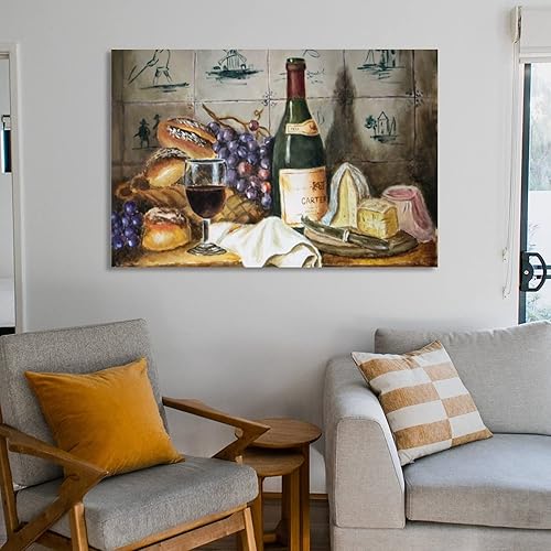 Miniatura 6 de Pósteres de comida toscana para la noche vino lienzo pósteres e impresiones de arte de pared 2 pósteres de pintura en lienzo e impresiones de arte