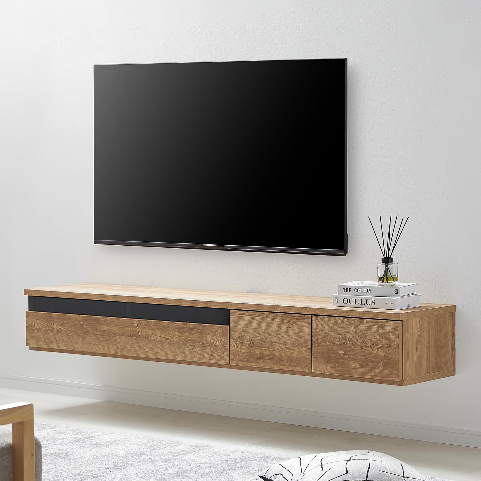 LOWYA テレビ台　シャビーナチュラル Amazon｜LOWYA ロウヤ テレビボード テレビ台 壁掛け 国産 TV台 完成品