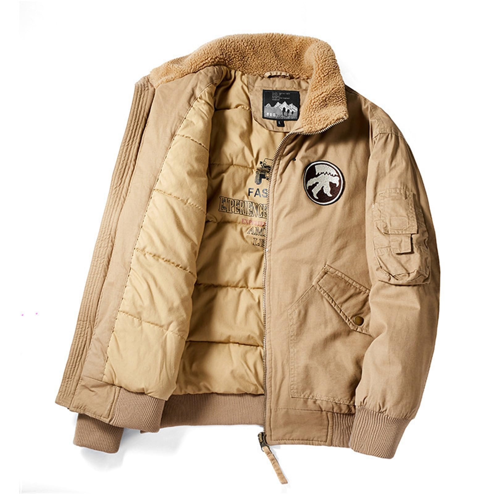SRZYMJ Parka Herren Winter Wasserdicht Dicker Übergangsmantel Wintermantel Parka Übergangsjacke Freizeitjacke Outdoorjacke Xxl Funktionsjacke Dünn Softshelljacke Sweatjacke Steppjacke Fleecejacke