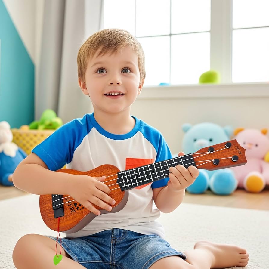 Kids Guitar KYAIGUO Toys Toddler Electric Guitar Toy With Microphone,Boys Girls Electric Musical Instrument Toy For 3 4 5 6 7 8 Year Old Gifts Blippi Toys