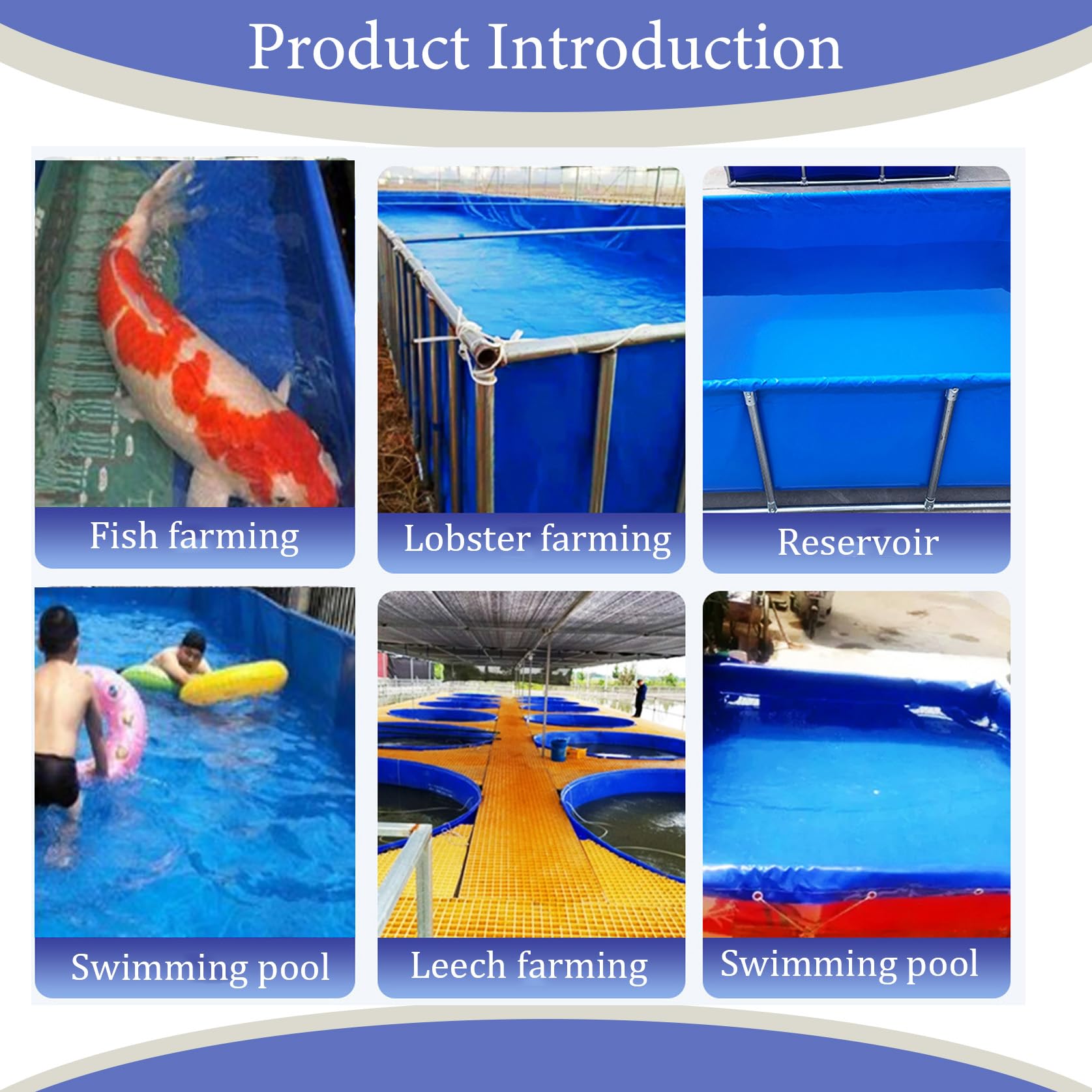 Aquarium-Teichbecken mit Rahmen und Ablassventil, PVC-Plane für oberirdischen Fischteich, Koi und Goldfische