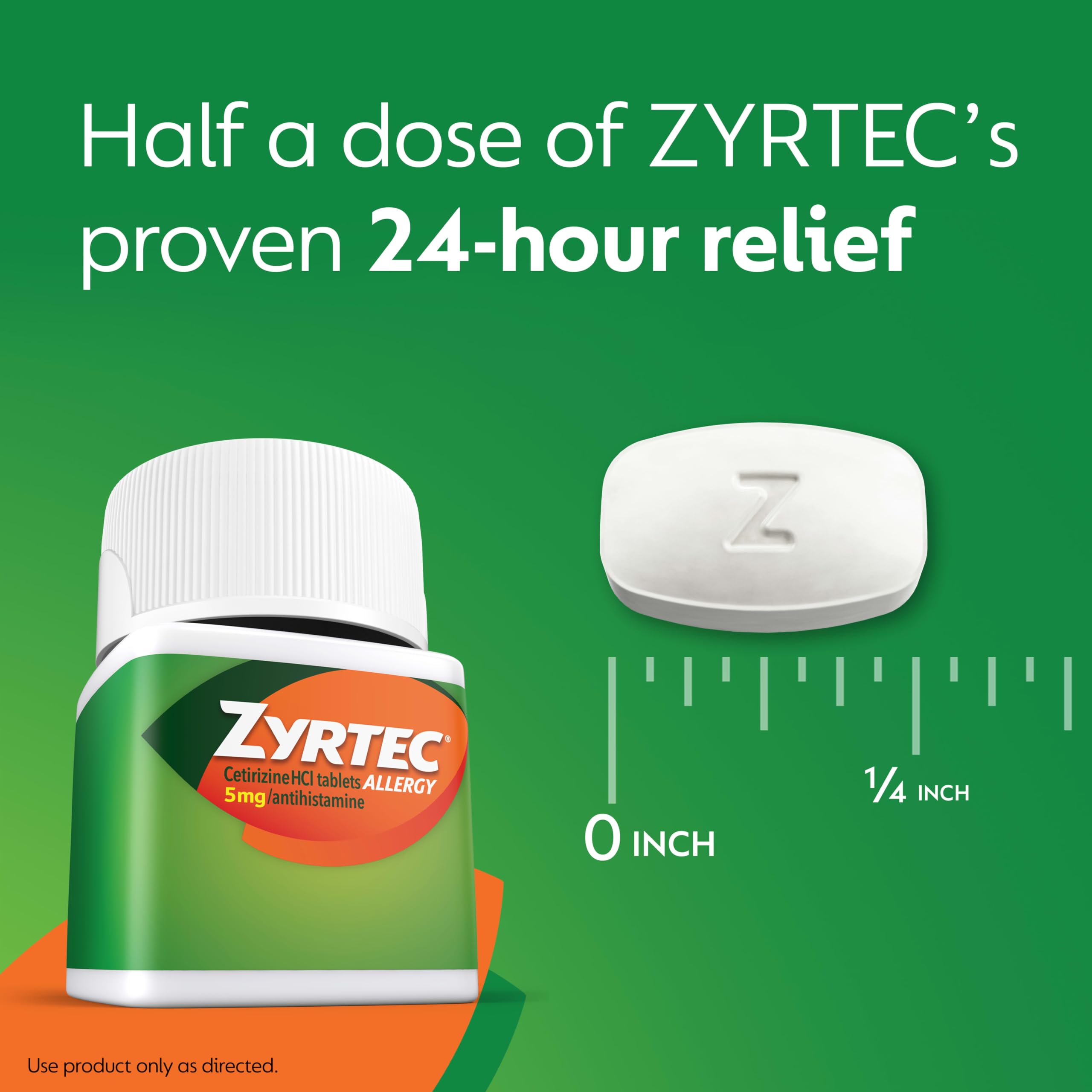 Zyrtec 24-Hour Allergy Relief Tablets, 5 mg Cetirizine HCl, 35 ct — Amazon image 7