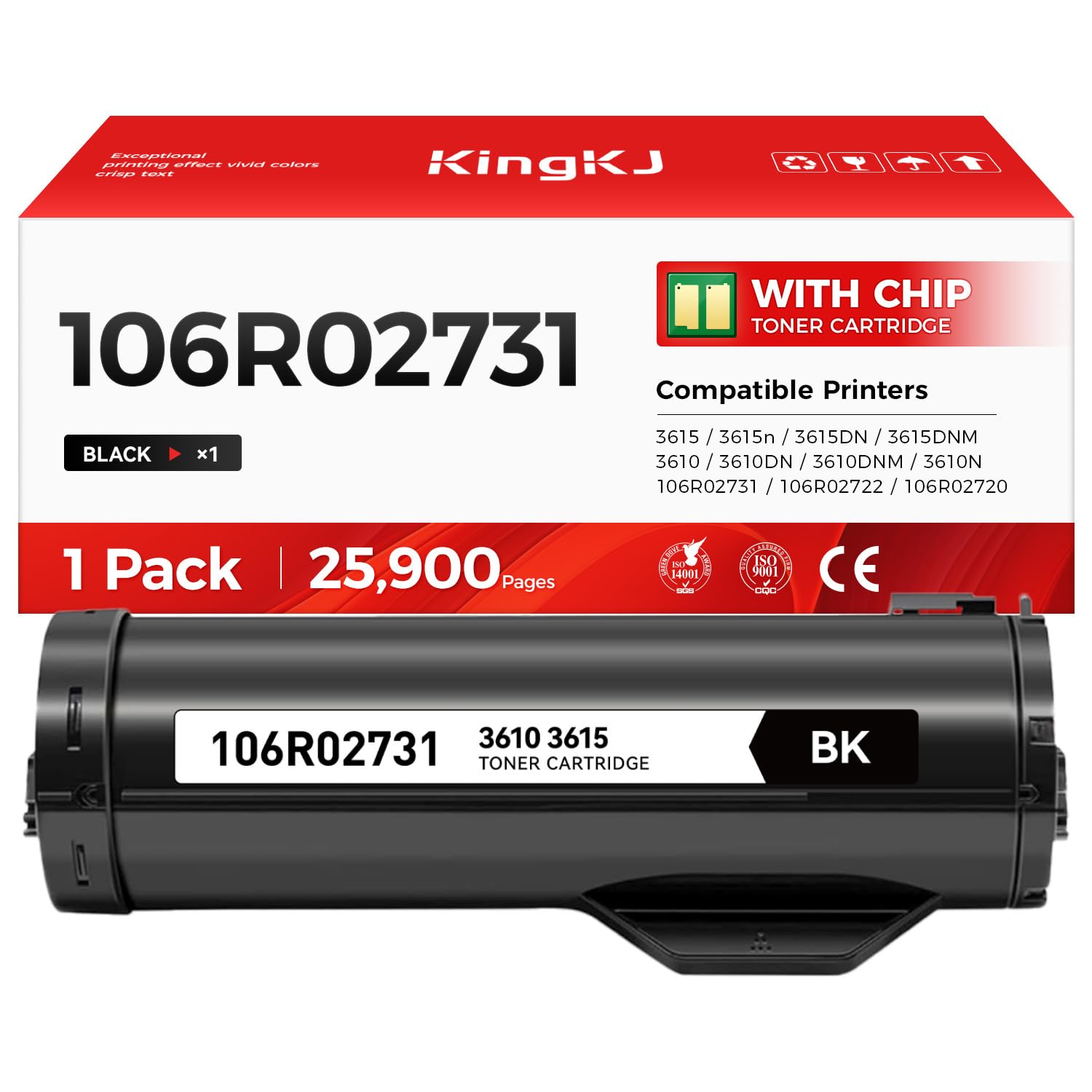 Phaser 3610 WorkCentre 3615 Black Extra High Capacity Toner Cartridge Replacement for 106R02731 106R02722 106R02720 Compatible for Xerox 3615 3615n 3615DN 3615DNM 3610 3610DN 3610DNM 3610N Printer Ink
