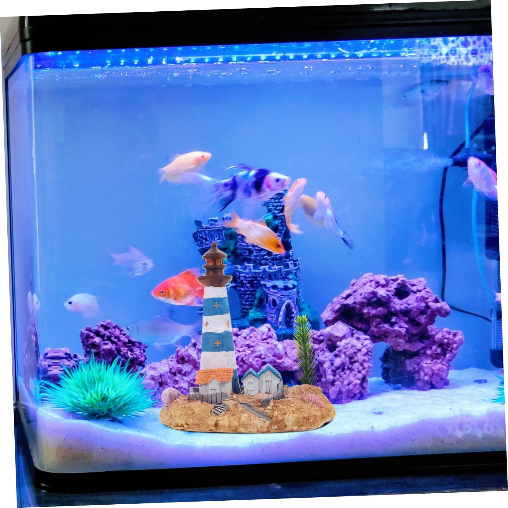 Ciieeo 2 Pezzi Acquario Ornamenti Micro Bonsai Ornamento Acquario Nascondere Decorazioni Acquario Ornamento Castello Acquario Di Pesci Decorazione Decorazioni Acquario Grotta Patio Faro
