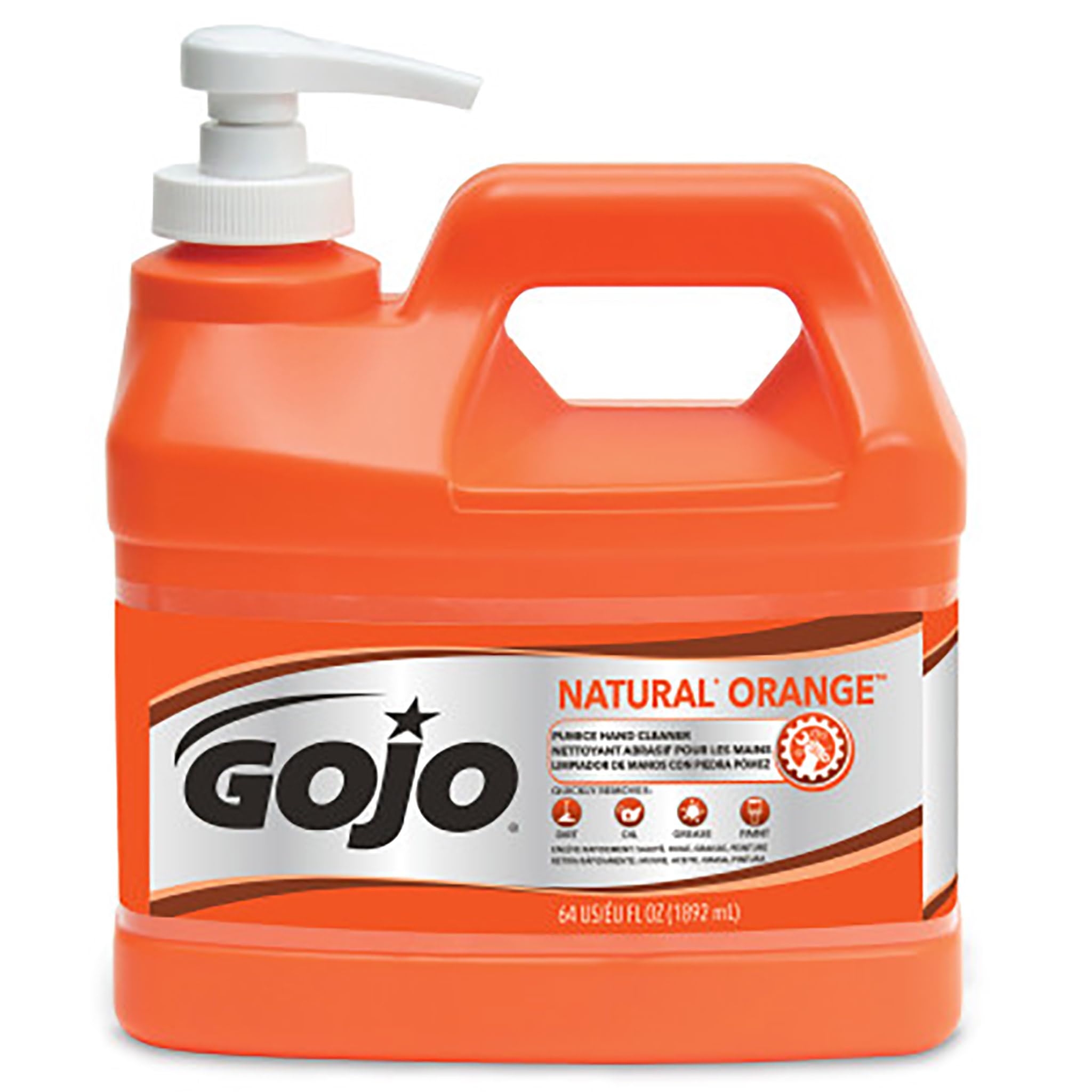 Sooner Gojo Orange Pumice Hand Cleaner, 1/2 Gallon with Pump - 315-0958-04