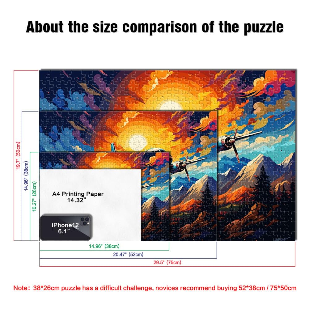 Puzzle da 2000 pezzi per adulti Un vecchio gioco familiare divertente e colorato di aeroplano è ideale come Regalo per tutta la famiglia 27,56 pollici x 39,37 pollici
