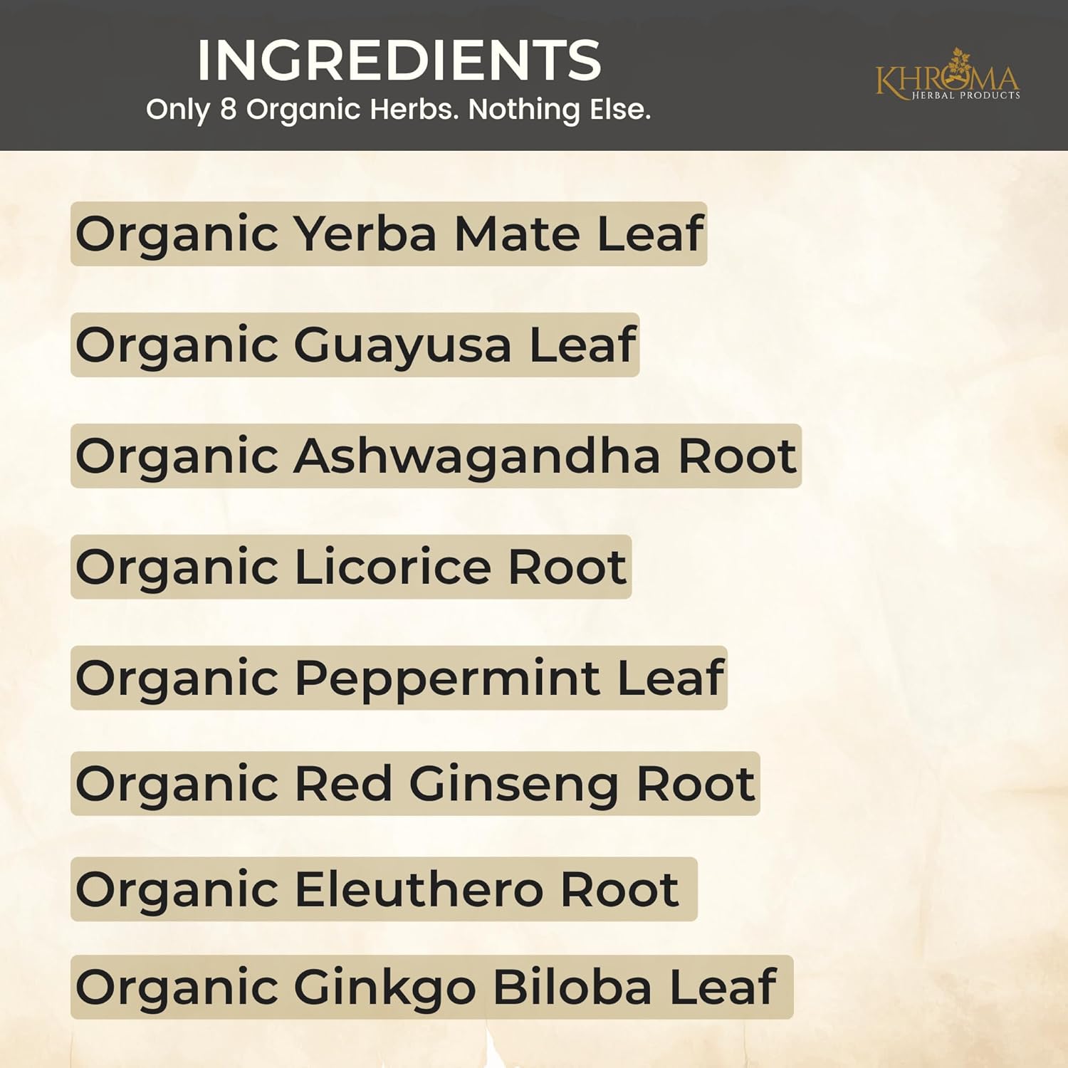 Awaken - Organic Energy Supplement - 2 oz Liquid in a Glass Bottle - Yerba Mate, Eleuthro Root, Red Ginseng, Peppermint, Ginkgo Blob, Ashwaganhda, Guayusa - by Khroma Herbs - Image 2