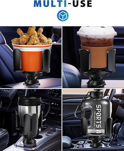 Miniatura 4 de IPOW Paquete de 2 expansores de portavasos para automóvil con soporte ajustable y base, compatible con Yeti Ramblers, Hydro Flasks, la mayoría de